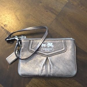 Coach Metallic Wristlet